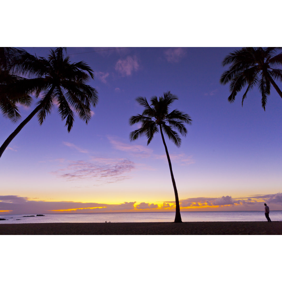 Strand Sonnenuntergang von ALEAIMAGE - Drucken