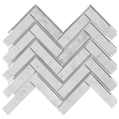 1" x 12" Natural Stone Mosaic Sheet Tile