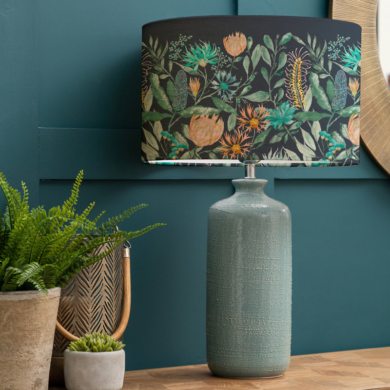 Fortazela Ceramic Table Lamp, Blue