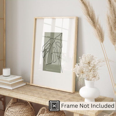 «Botanical Plant Minimalist Monstera», reproduction d'art moderne sans cadre