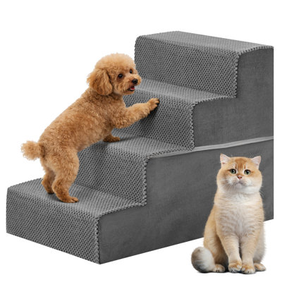 Escalier à 4 marches en mousse à haute densité pour chiens