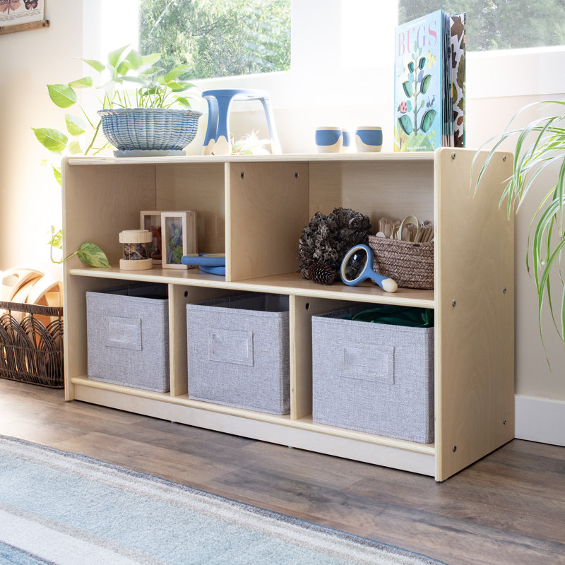 Rangement à 5 compartiments EdQ Essentials, Naturel, H 24 po x l 13 po x P 42 po