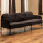 Canapé confortable à 3 places pour appartement et coin détente confortable en tissu brun-151509222
