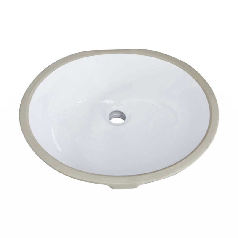 Wenty 14.375'' White Ceramic Circular Bathroom Sink