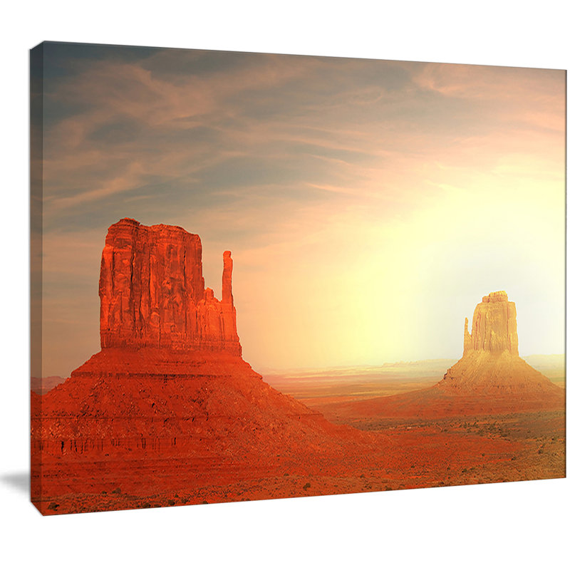« de la vallée à l’utah des états-unis », reproduction de photo sur toile tendue, H 12 po x l 20 po