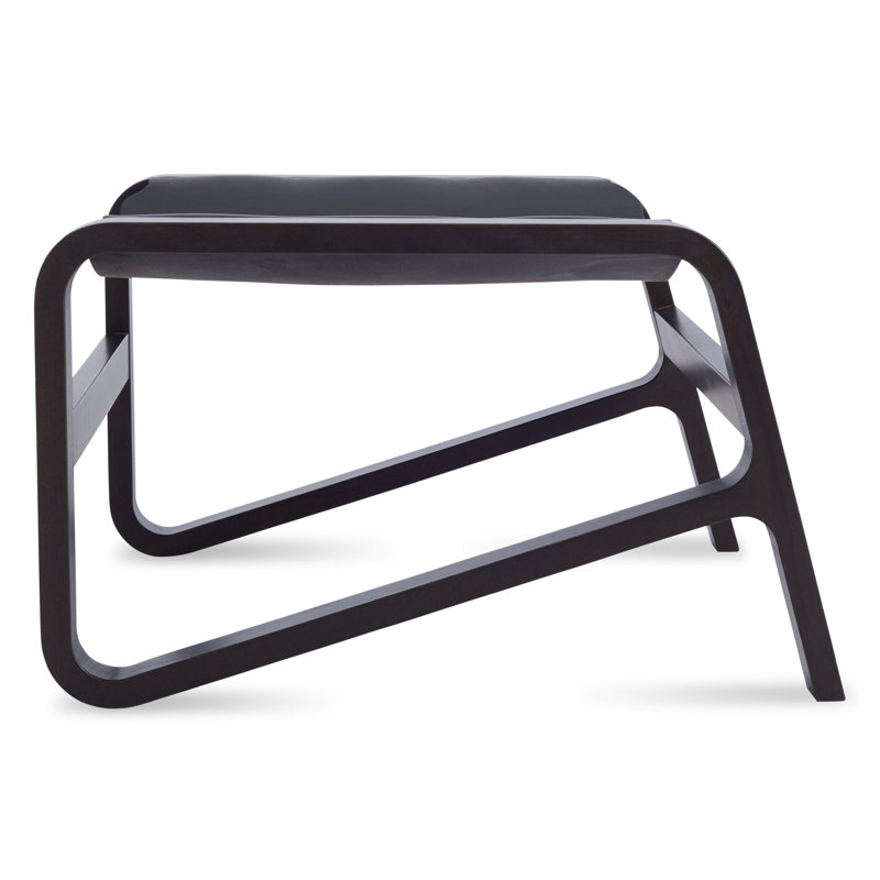 Toro Ottoman, Night Genuine Leather, Black