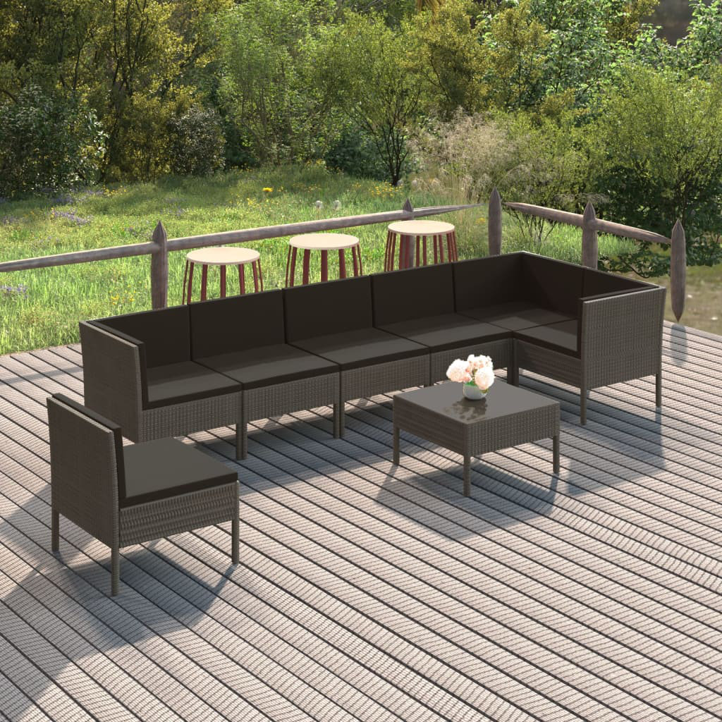 8-Sitzer Lounge-Set Jewlz aus Polyrattan mit Polster