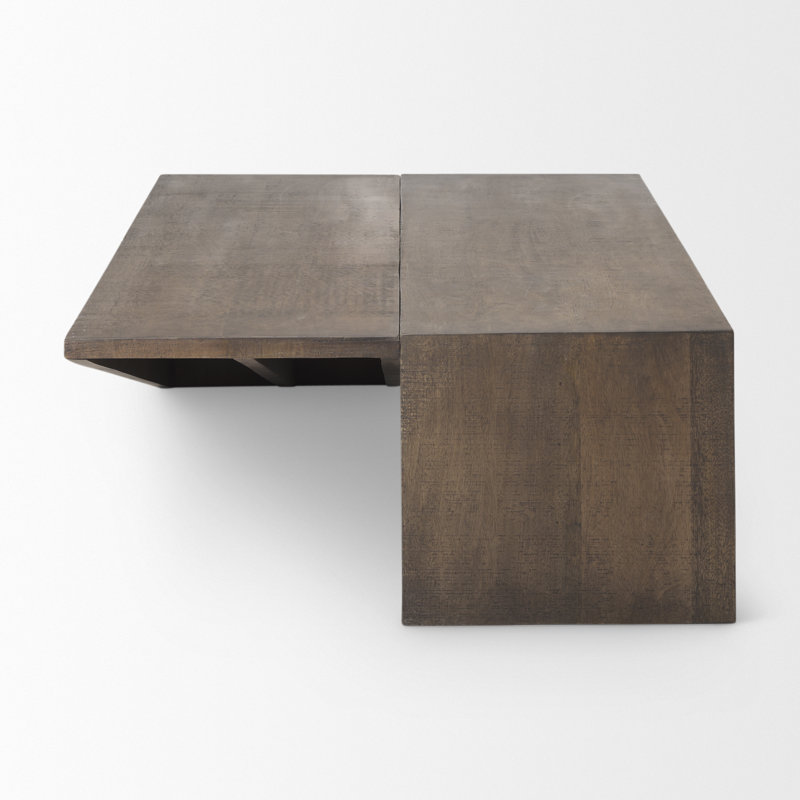 West Solid Wood Coffee Table, Light Brown