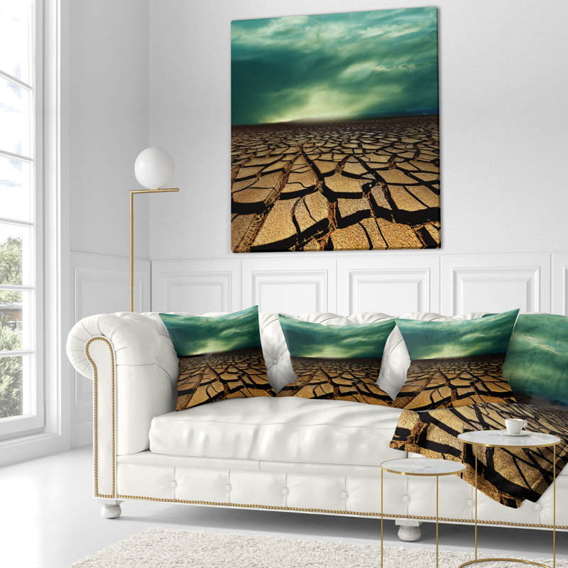 Oreiller de la sécheresse paysage, 16 po x 1 po, Carré