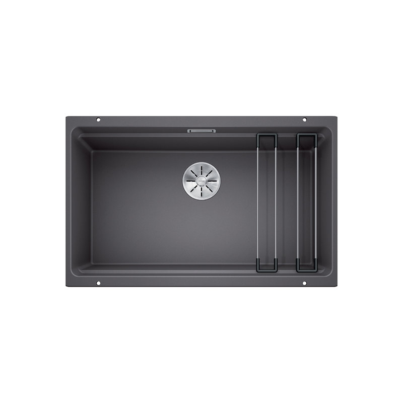 Etagon Single Bowl Undermount Kitchen Sink, Rock Grey