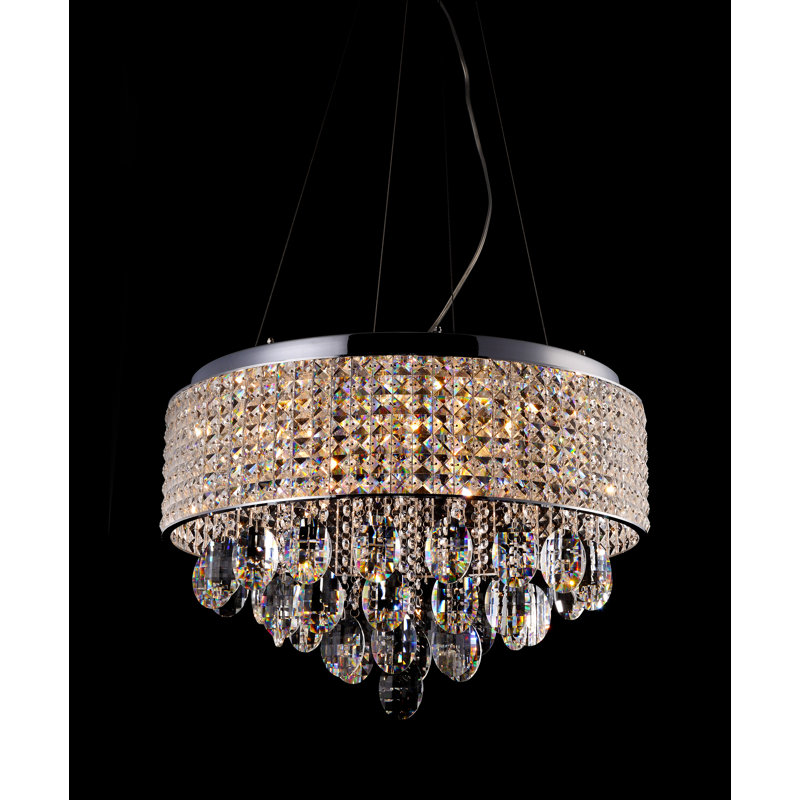 Lustre tambour en cristal 6 lumières Transitional