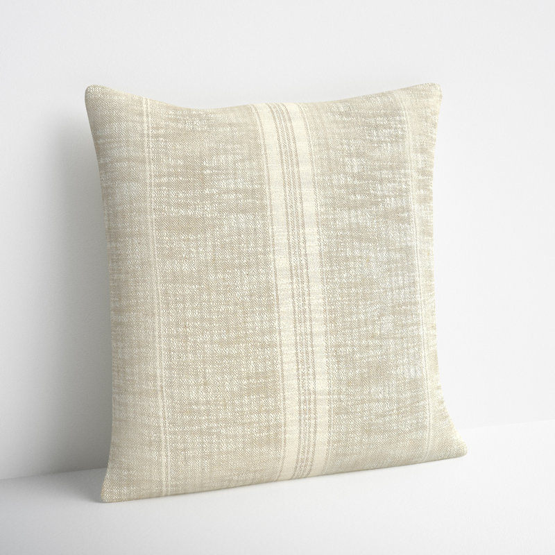 Silverton Throw Pillow, Natual/Ivory, Square, 22" x 22"