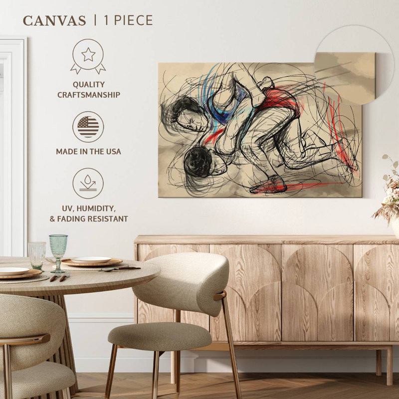 Sireci Wrestling, 34" H x 51" W