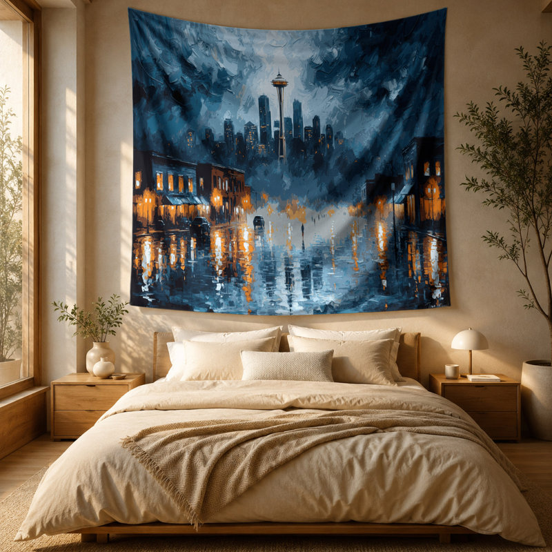 Tapisserie murale «Cities Seattle Seattle», 51 po x 60 po