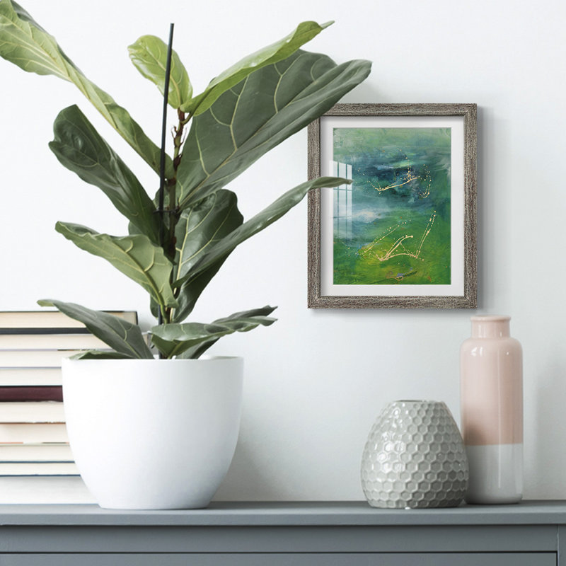 Peaceful Diptych I - impression encadrée, Vieilli, H 28,5 po x l 20,5 po
