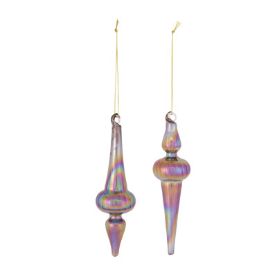 Granvil 6'' Glass Finial Ornament