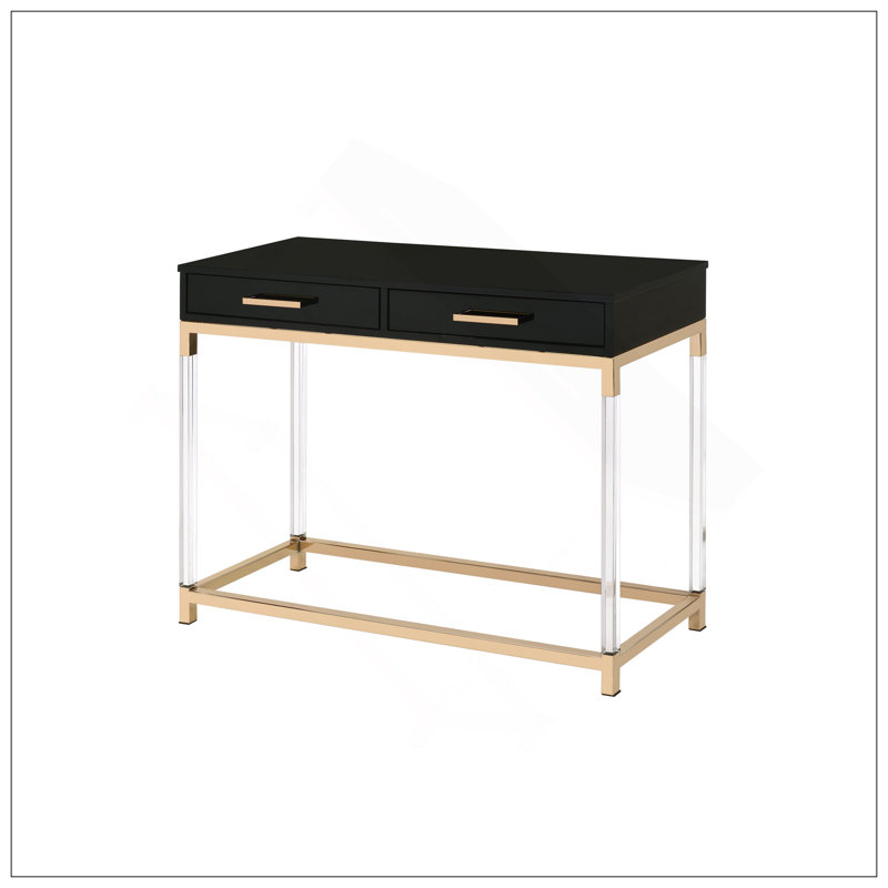 Chic table de canapé rectangulaire avec deux tiroirs et fabrication robuste