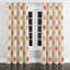 Rideaux abstraits occultants abstraits - orange moderne et beige avec œillets Boho Mandala - 1 panneau-2136219814-2136219812
