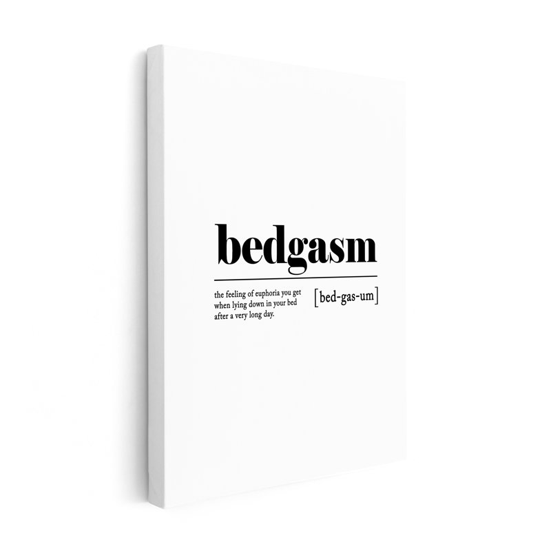 Définition de «Bedgasm», Sans cadre, Canevas, H 16 po x l 20 po