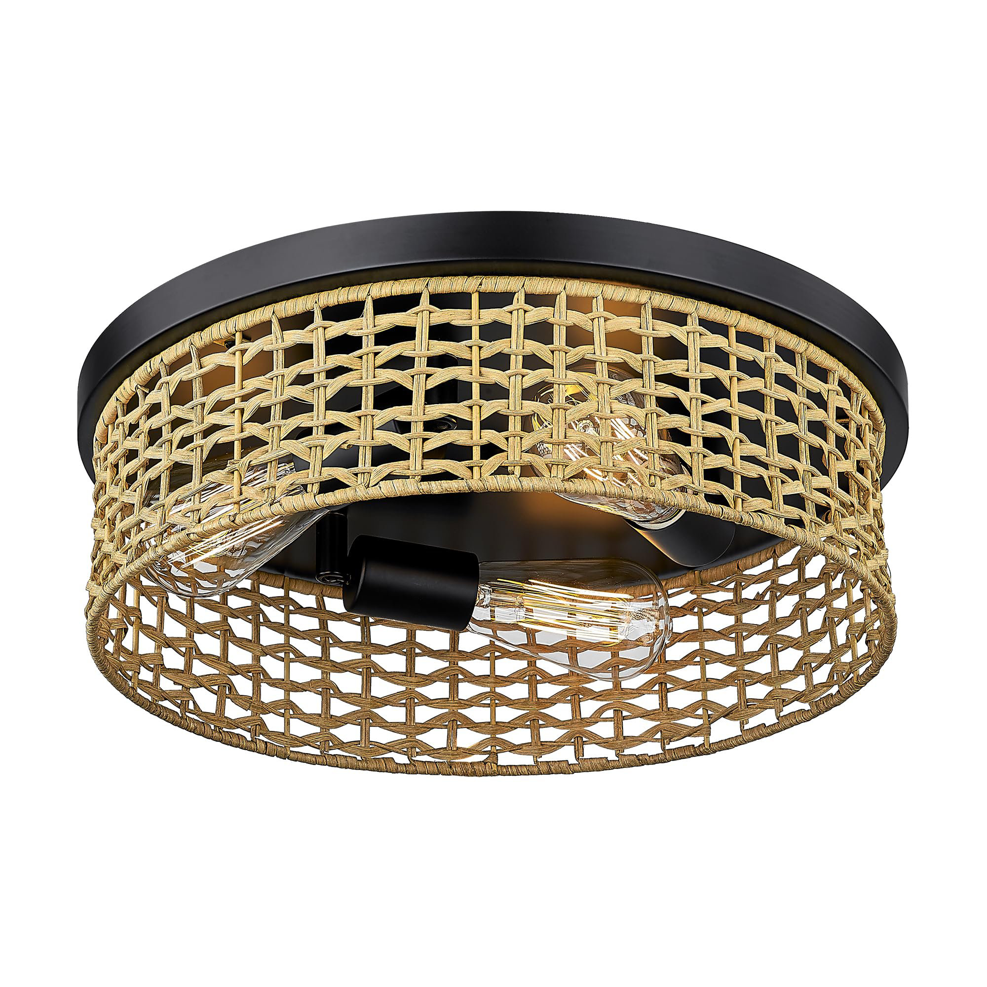 Bay Isle Home™ 3-Light Rattan Farmhouse Flush Mount - Wayfair Canada