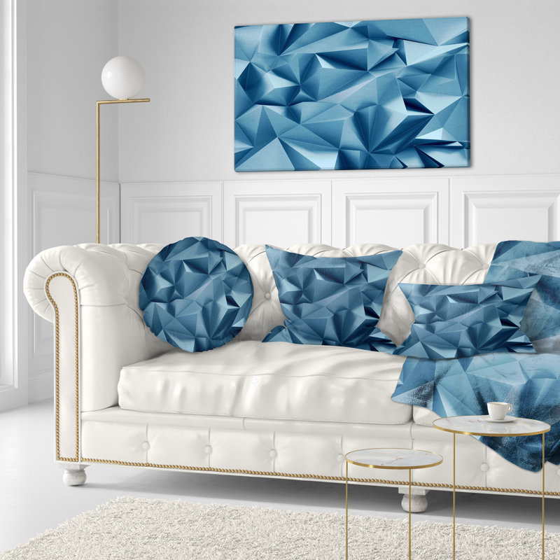 3D abstrait géométrique - coussin imprimé abstrait