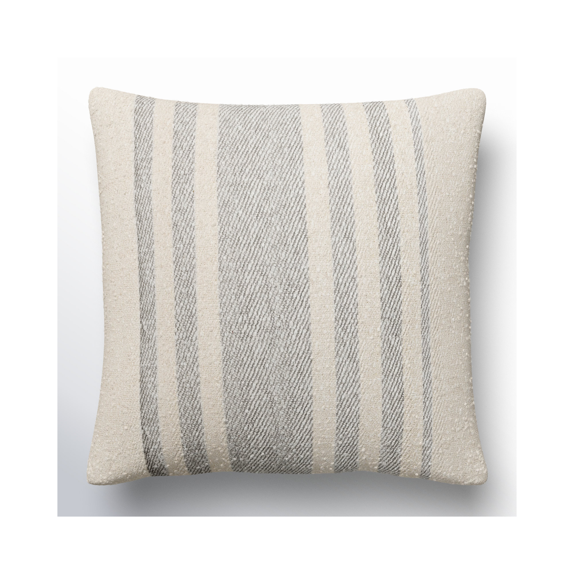 Sorden Striped Cotton Throw Pillow, Pillow Cover Only - No Insert, 18" x 18", Brown