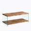 Table basse en MDF, table basse, canapé en verre trempé noyer