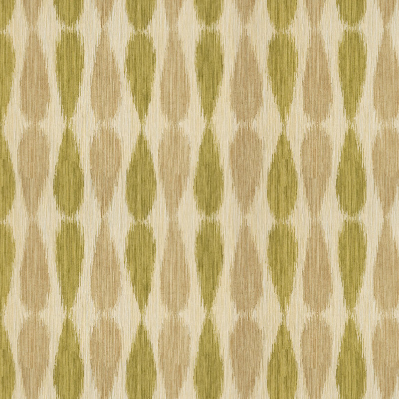 Allegra Hicks II Ikat Drops Fabric, Lime