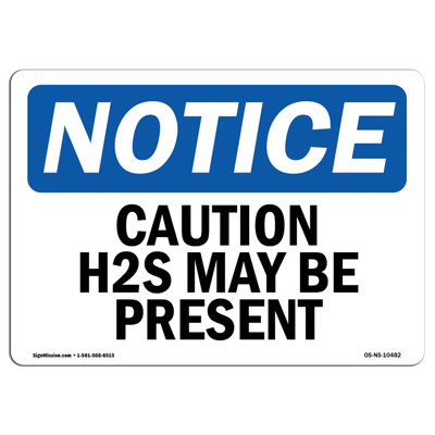 Panneau d'avertissement «Attention H2S»