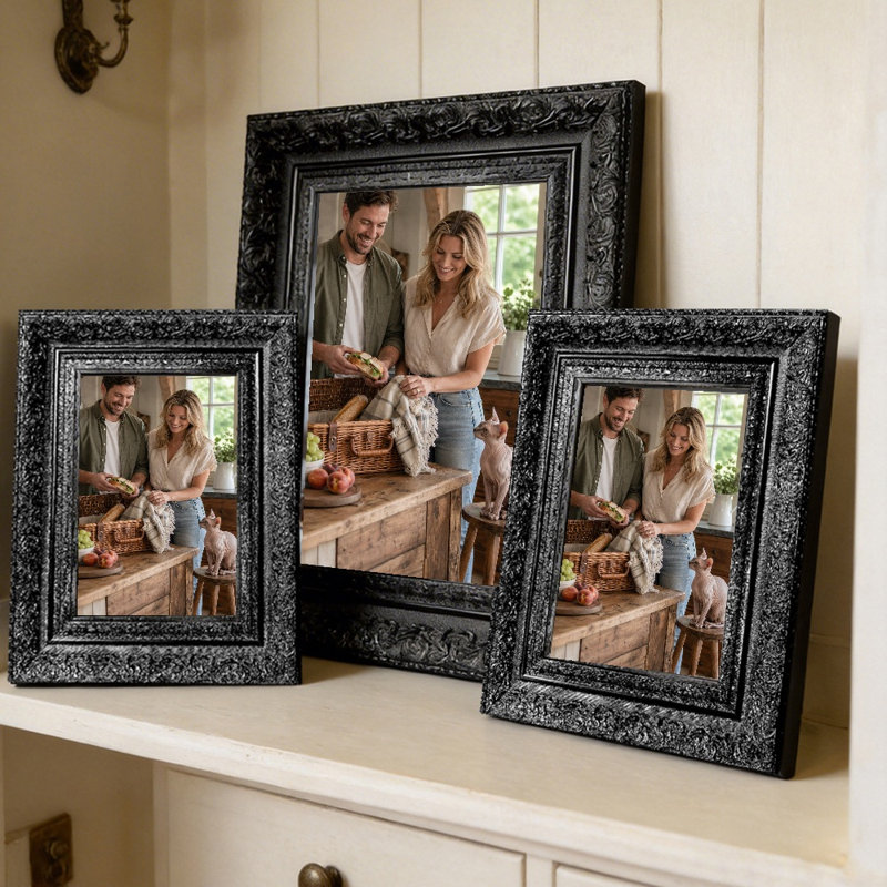 Cadre photo 8 "x 10" noir 1pc pour bureau, Black, 1, L 8 po x H 10 po