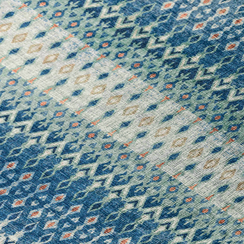 Abheer Chenille Washable Ikat Rug, Rectangle 10' x 14'