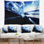 Tapisserie d'art abstrait bleu 3D-28504799