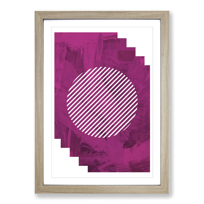 Composition 6 - Picture Frame Graphic Art, 90cm H x 65cm W x 2cm D, Oak