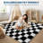 Abstract Rug Checkerboard Area Carpet Machine Washable Non-slip Stain Resistant Rugs for BedroomNurseryLiving RoomHome Office-935604657-935604658