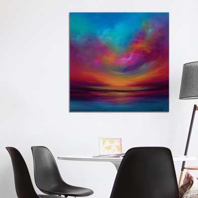« Purple ciel incurvé » par Jaanika Talts-reproduction d’art