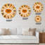 Horloge murale moderne Minimalist Bright Shining Orange-60327439