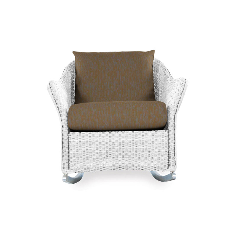 Weekend Retreat Outdoor Rocker Chair, Canvas Birdseye Sunbrella® Canvas, White
