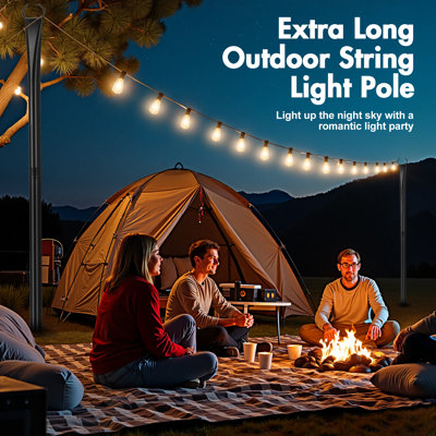 Ensemble de 6 lampadaires réglables pour l'extérieur