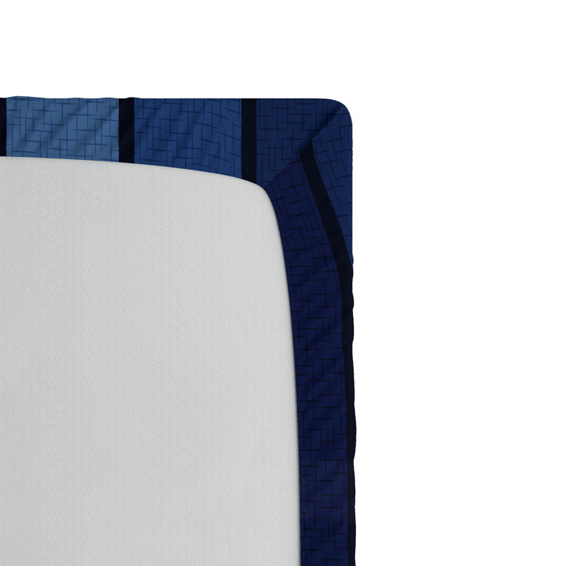 Drap-housse bleu marine et bleu pâle Ambesonne, Ensemble de draps pour lit très grand californien