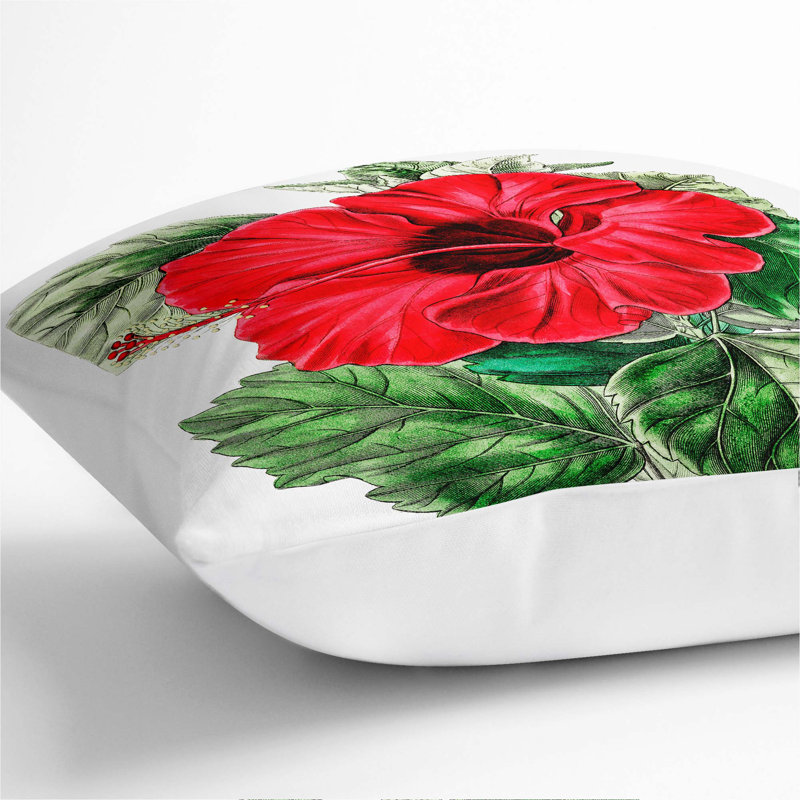 Square Throw Cushion, 40cm H x 40cm W x 15cm D, White