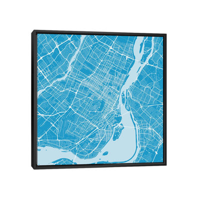 " Montreal Urban Roadway Map (Blue) " by Urbanmap