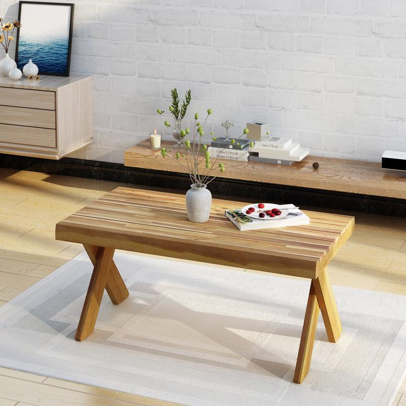 Table basse, Teck sablé