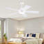 Ventilateurs de plafond modernes à 5 pales de 52 po avec lumières et télécommande-2061752718
