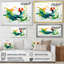 Peinture abstraite verte et blanche VI - Art mural abstrait-192111714-192111717