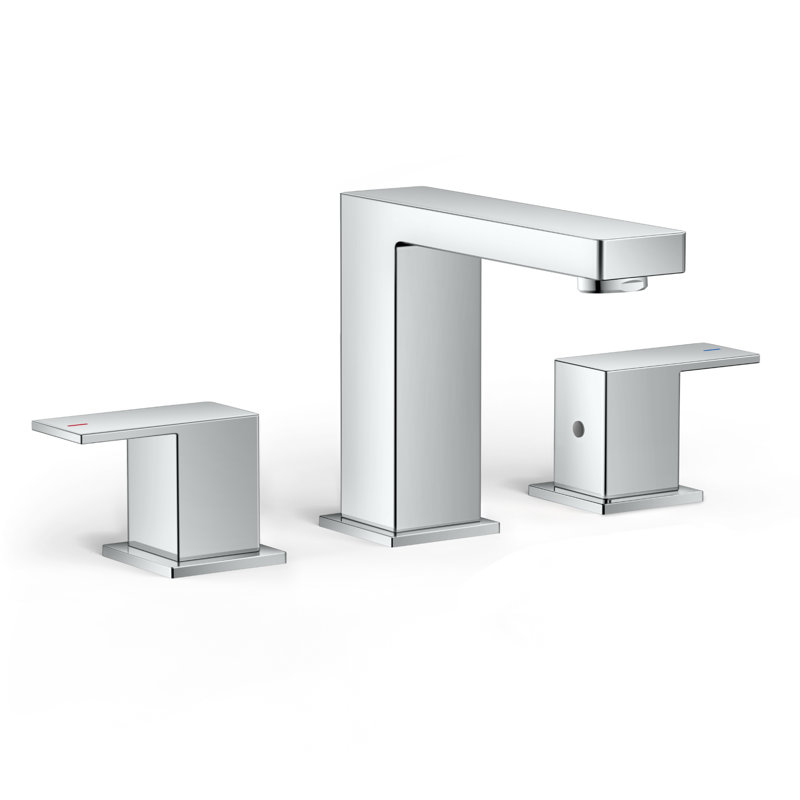 Widespread Faucet 2-Handle Bathroom Faucet with Drain Assembly, Chrome