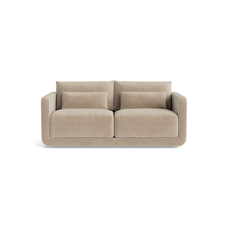 Eva Loveseat (70"), Velvet - Beige