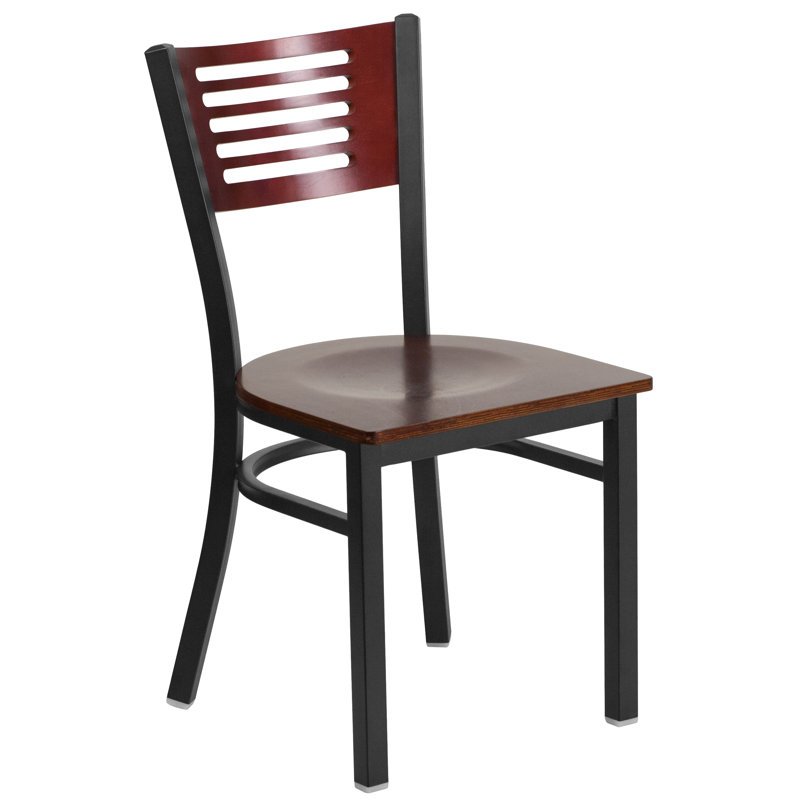 Prompton 19.5'' H Upholstered Side Chair, 1, Walnut/Matte Teal