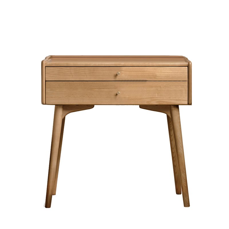 Meuble-lavabo massif en bois de frêne de 23,6 po avec 3 tiroirs, L 23,6 po, Bois de frêne naturel, Non