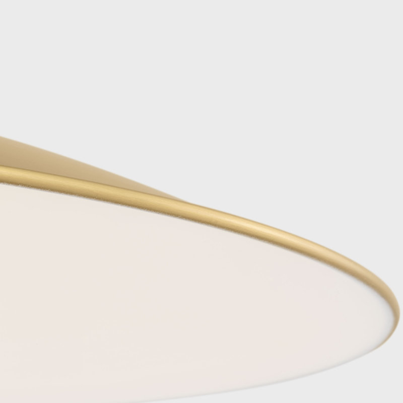 Thomas O'Brien Dash 1 Light Dining Room Pendant With Shade, 183" H x 24" W x 24" D, Burnished Brass