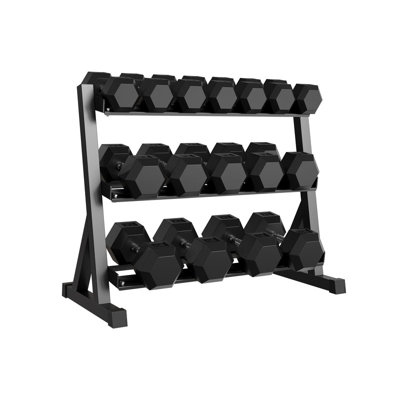 Support à haltères robuste à 3 niveaux - capacité de 1000 lb, peu encombrant